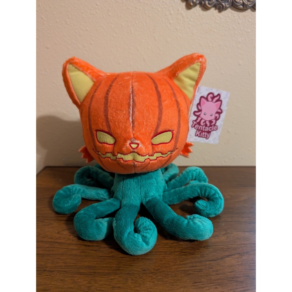 Tentacle Kitty CAT-O-LANTERN Pumpkin Cat Halloween Plush Stuffed Jack O lantern